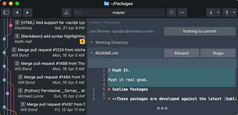 Sublime Merge UI